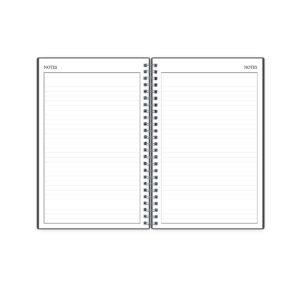 Blue Sky Undated Daily Planner, Flexible Cover, Twin-Wire Binding, 5.5" x 8.5", Passages