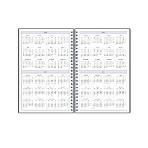 Blue Sky Undated Daily Planner, Flexible Cover, Twin-Wire Binding, 5.5" x 8.5", Passages