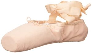 women's ballet pointe shoes canvas professional dance shoes for girls with toe pad beige 10 m women