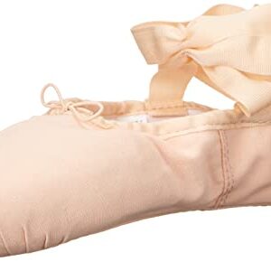 Women's Ballet Pointe Shoes Canvas Professional Dance Shoes for Girls with Toe Pad Beige 10 M Women