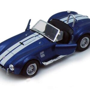 KiNSMART 1965 Shelby Cobra 427 S/C 5" 1:32 Scale Blue Die Cast Metal Model Toy Race Car w/Pullback Action