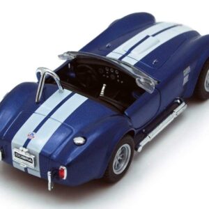 KiNSMART 1965 Shelby Cobra 427 S/C 5" 1:32 Scale Blue Die Cast Metal Model Toy Race Car w/Pullback Action