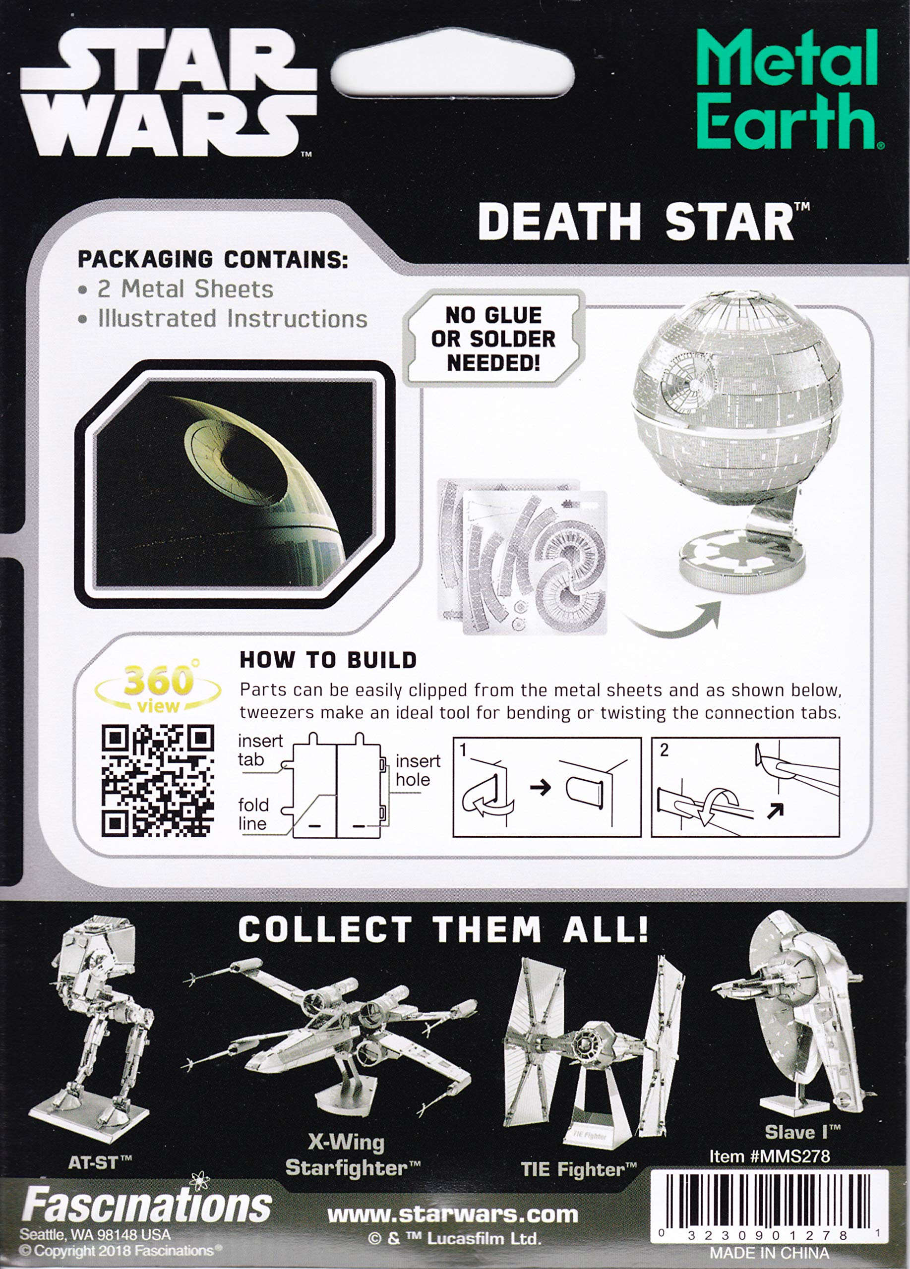 Fascinations Metal Earth Star Wars Death Star 3D Metal Model Kit