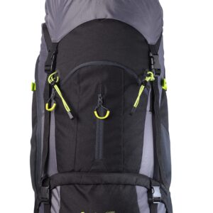 Mountain Warehouse Carrion 65L Rucksack - Padded Back Daypack Bagback Charcoal