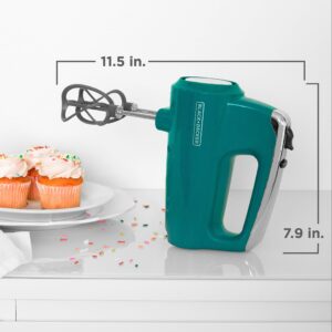 Black+Decker MX600T Helix Performance Premium Hand, 5-Speed Mixer, Teal