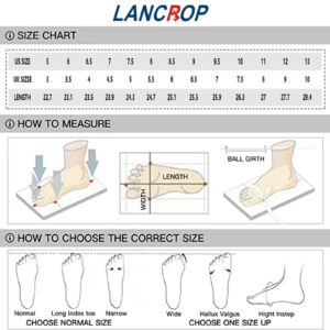 LANCROP Women's Athletic Walking Shoes - Casual Mesh Lightweight Running Slip On Sneakers 7.5 US, Label 38 Purple