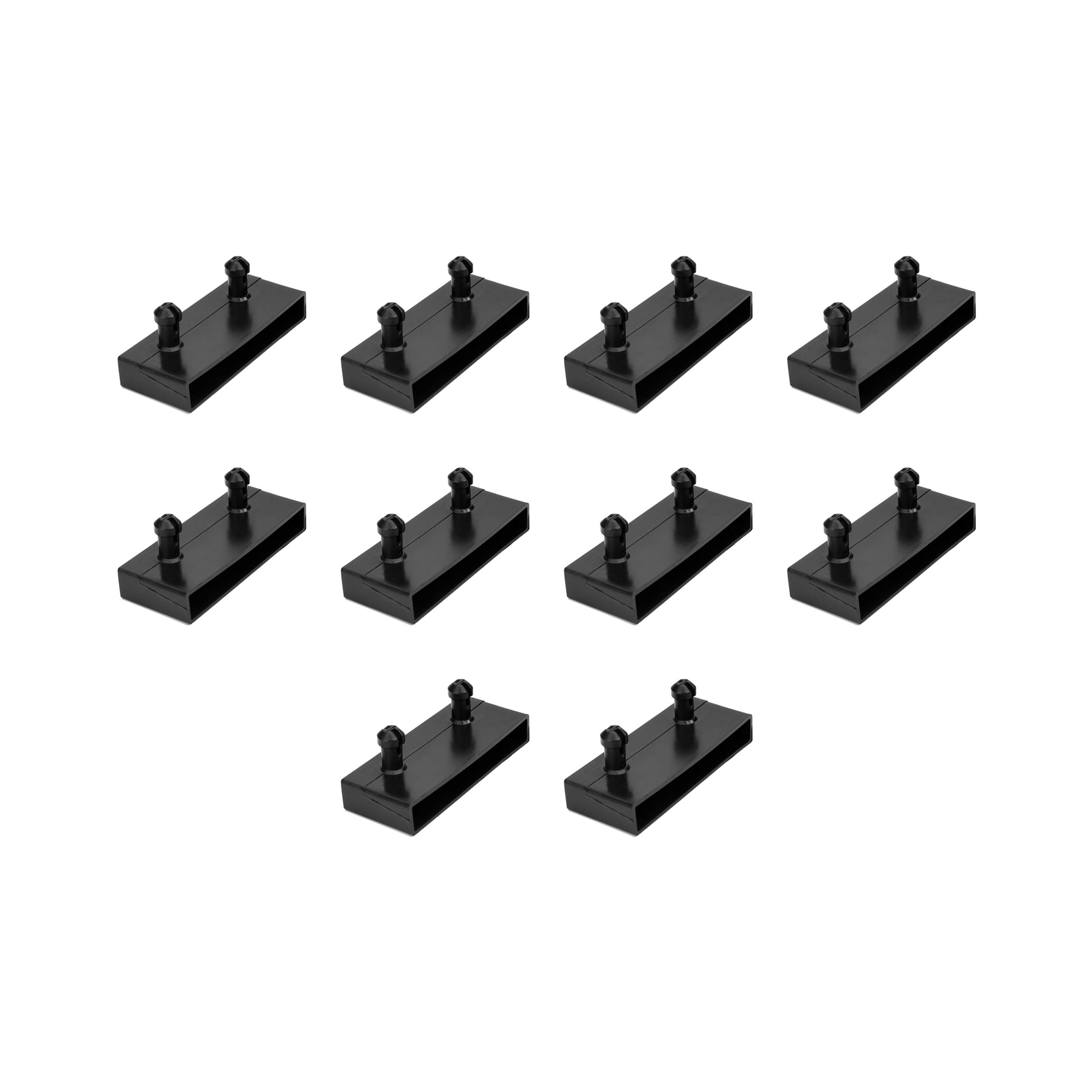 63mm x 12mm Side Bed Slat Holders Caps for Metal Frames - 2 prongs (Pack of 10)