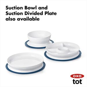OXO Tot Stick & Stay Suction Divided Plate - Navy