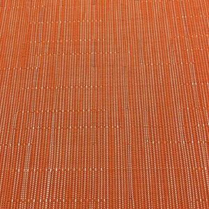 WAZAIGUR Placemats Set of 6 for Dining Table Heat-Resistant Washable Place Mats Woven Vinyl Kitchen Table Mats Easy to Clean,Orange