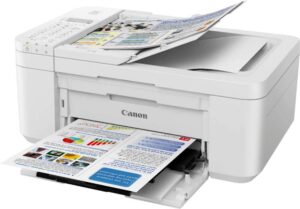 canon pixma tr4520 wireless all in one photo printer with mobile printing, white, works with alexa