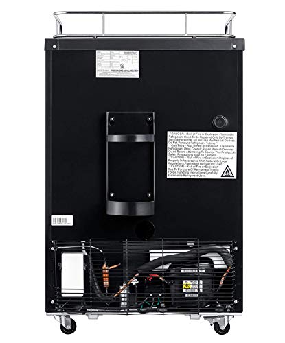 EdgeStar BR3002SS 24 Inch Wide Kegerator Conversion Refrigerator for Full Size Keg - Stainless Steel