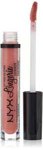 nyx professional makeup lip lingerie shimmer, lip gloss - euro trash, dark pink-brown