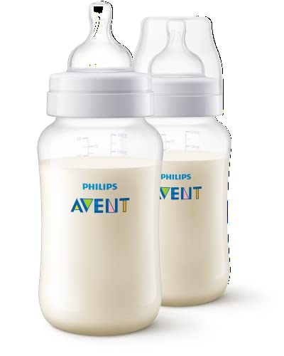 Philips Avent Anti-Colic Baby Bottle 11oz, Clear, Pack of 2, SCF406/24