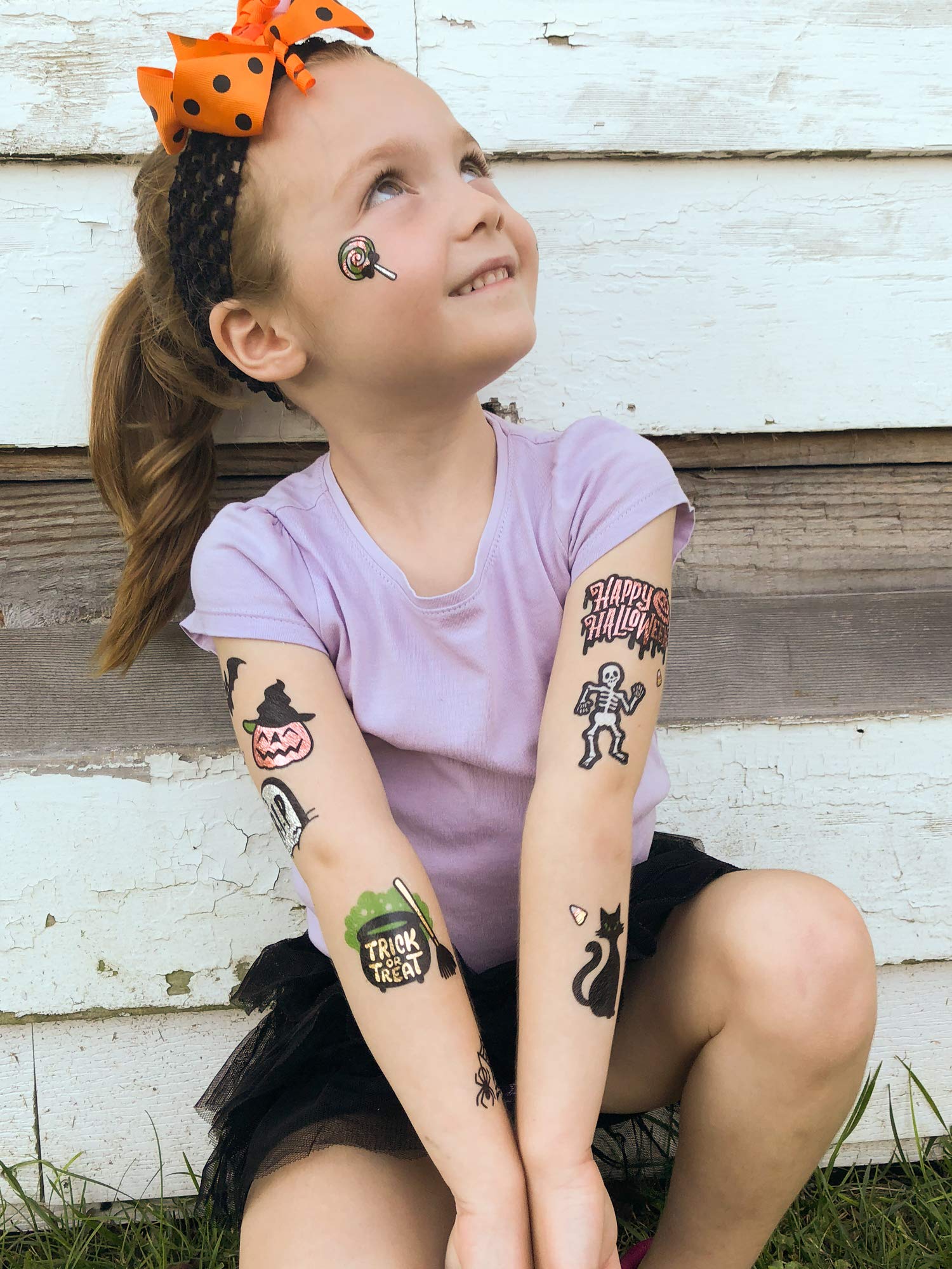 xo, Fetti Halloween Tattoos for Kids - 30 styles | Happy Halloween Decorations, Skeletons, Ghosts, Pumpkins, Spiderwebs + More