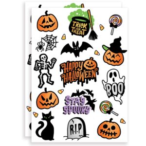 xo, Fetti Halloween Tattoos for Kids - 30 styles | Happy Halloween Decorations, Skeletons, Ghosts, Pumpkins, Spiderwebs + More