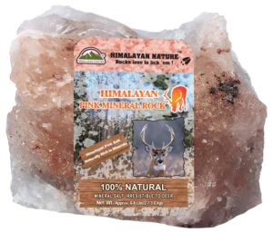 himalayan nature animal licking pink salt rock lick deer| 5 pound