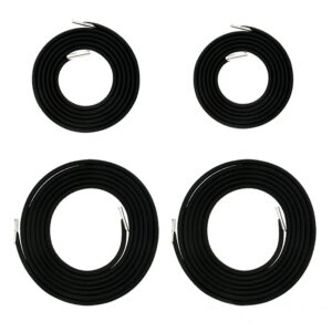 cm cosmos pack of 4 replacement tie rope laces cords for zero gravity chair, recliner chair repair tool for lounge chair, bungee chair (black)