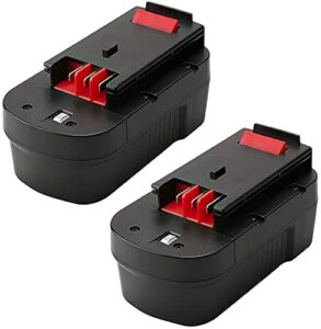 kingtianle hpb18 battery for black+decker 18v: firestorm 2 packs [upgraded to 4500mah] ni-mh 4.5ah replacement for black and decker 18 volt hpb18-ope 244760-00 a1718 fsb18 cordless power tool