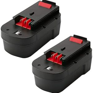 KINGTIANLE HPB18 Battery for Black+Decker 18V: Firestorm 2 Packs [Upgraded to 4500mAh] Ni-MH 4.5Ah Replacement for Black and Decker 18 Volt HPB18-OPE 244760-00 A1718 FSB18 Cordless Power Tool