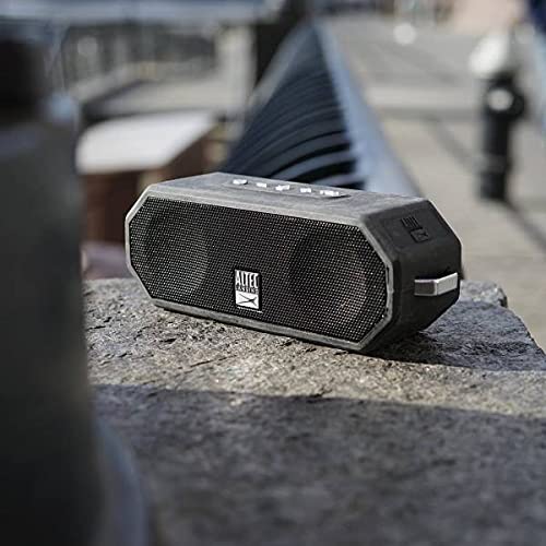 Altec Lansing LifeJacket H2O 4 - Waterproof Bluetooth Speaker, Durable & Portable Speaker with Voice Assistant, 10 Hour Battery Life & 100 Foot Range, Black
