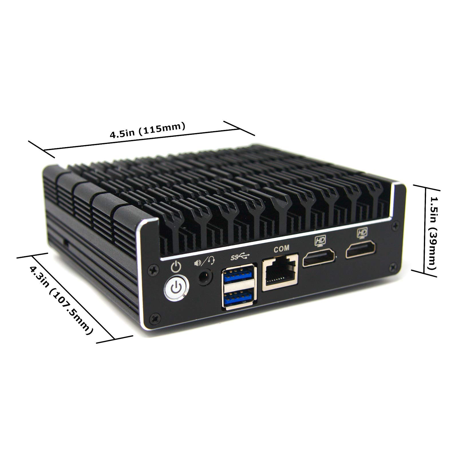 Protectli Vault FW4B - 4 Port, Firewall Micro Appliance/Mini PC - Intel Quad Core, AES-NI, 8GB RAM, 120GB mSATA SSD