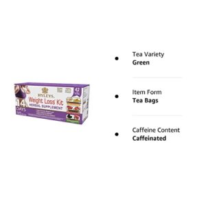 Hyleys 14 Day Weight Loss Tea - 42 Tea Bags (1 Pack), Detox Tea for Cleanse (100% Natural, Sugar Free, Gluten Free and Non-GMO)