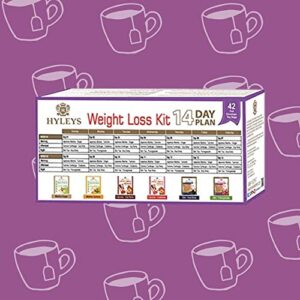 Hyleys 14 Day Weight Loss Tea - 42 Tea Bags (1 Pack), Detox Tea for Cleanse (100% Natural, Sugar Free, Gluten Free and Non-GMO)