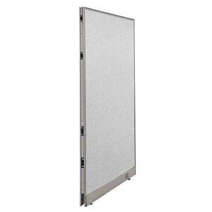 gof single office partition, large fabric room divider panel, custom built workstation 24" w x 72" h