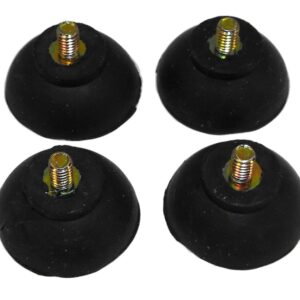 JL Missouri Parts 4X #8-32 1/4" Screw in 1" Rubber Suction Cups, 7/16" Tall, Made in USA Foot Isolator