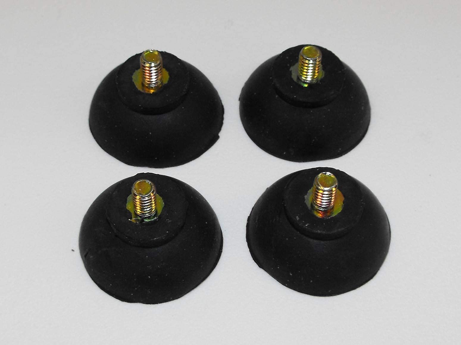 JL Missouri Parts 4X #8-32 1/4" Screw in 1" Rubber Suction Cups, 7/16" Tall, Made in USA Foot Isolator