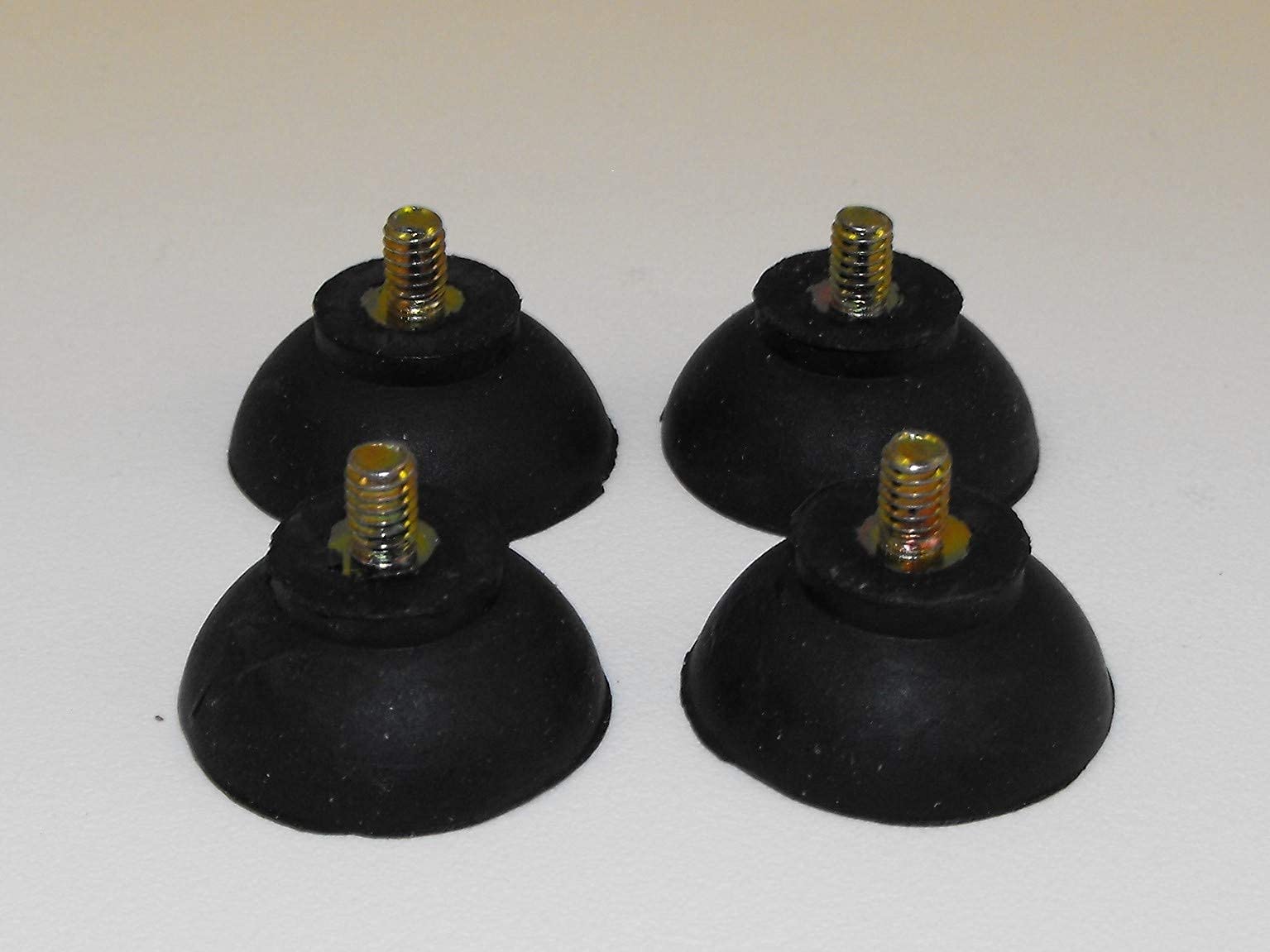 JL Missouri Parts 4X #8-32 1/4" Screw in 1" Rubber Suction Cups, 7/16" Tall, Made in USA Foot Isolator