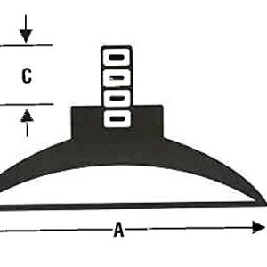 JL Missouri Parts 4X #8-32 1/4" Screw in 1" Rubber Suction Cups, 7/16" Tall, Made in USA Foot Isolator