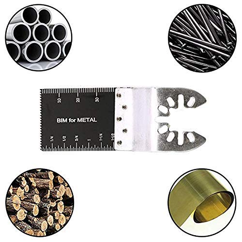 Diagtree 50PCS Bi-Metal Oscillating Multitool Quick Release Oscillating Saw Blades Fits Fein Multimaster, Porter Cable, Black&Decker, Bosch Craftsman, Ridgid, Makita, Milwaukee, Dewalt etc