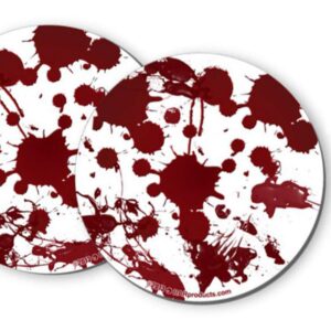 blood splatter foam kolorcoat™ coaster - 4 inch round