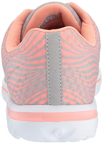 Propét Women's Bailey Shoe, Grey/Peach, 06 D US