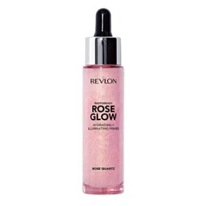 revlon face primer, photoready rose glow face makeup for all skin types, hydrates, illuminates & moisturizes, infused with quartz and hydrating oil beads, rose quartz, 1 fl oz