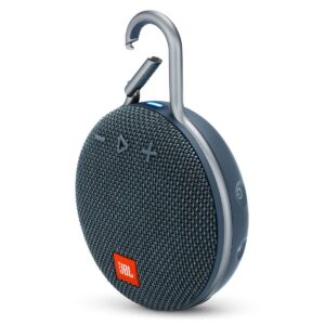 jbl clip 3 portable waterproof wireless bluetooth speaker - blue (renewed)