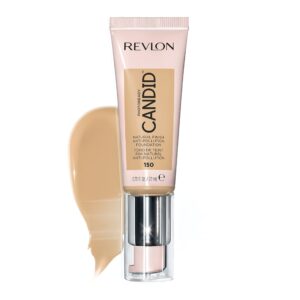 revlon photoready candid natural finish foundation, with anti-pollution, antioxidant, anti-blue light ingredients, 150 crème brulee, 0.75 fl. oz.
