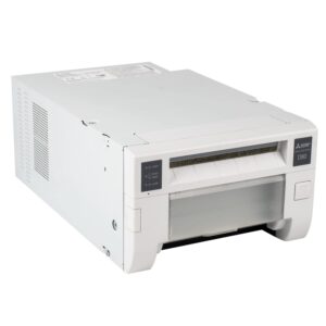 mitsubishi cp-d80dw dye sublimation thermal transfer full color photo printer with rewind function, 300 dpi, 2 print sizes/1 media, 6" roll