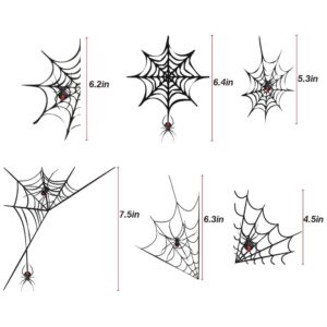 TMCCE 107 Piece Halloween Party Decorations Black Bats Spiders Glass Window Clings Decals Stickers for Halloween Party Supplies Favor