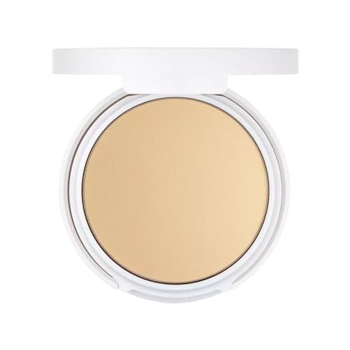 Flower Beauty Light Illusion Perfecting Powder - Pressed Powder Face Makeup, Buildable Medium Coverage with Blurring Pigments, Includes Mirror & Sponge (Nude) 0.28 oz. (Pack of 1)