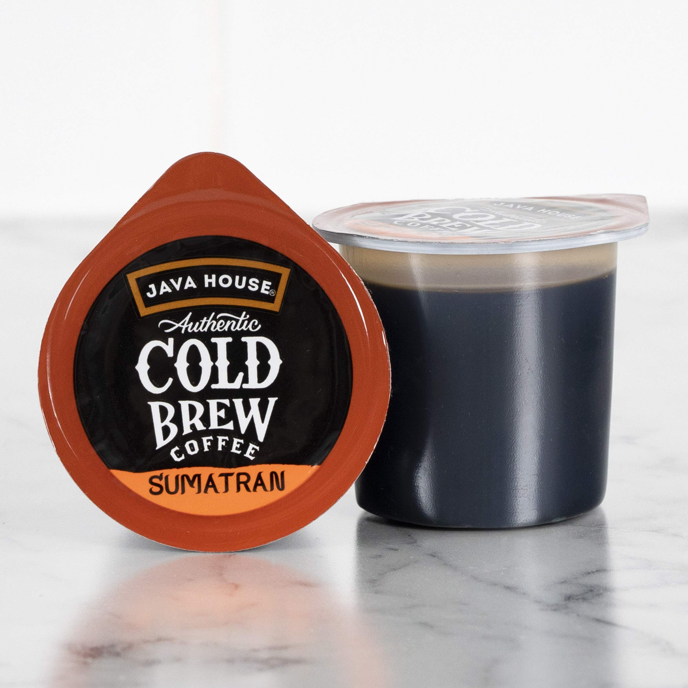 Java House Cold Brew Coffee Concentrate Single Serve Liquid Pods, Sumatran, 12 Count