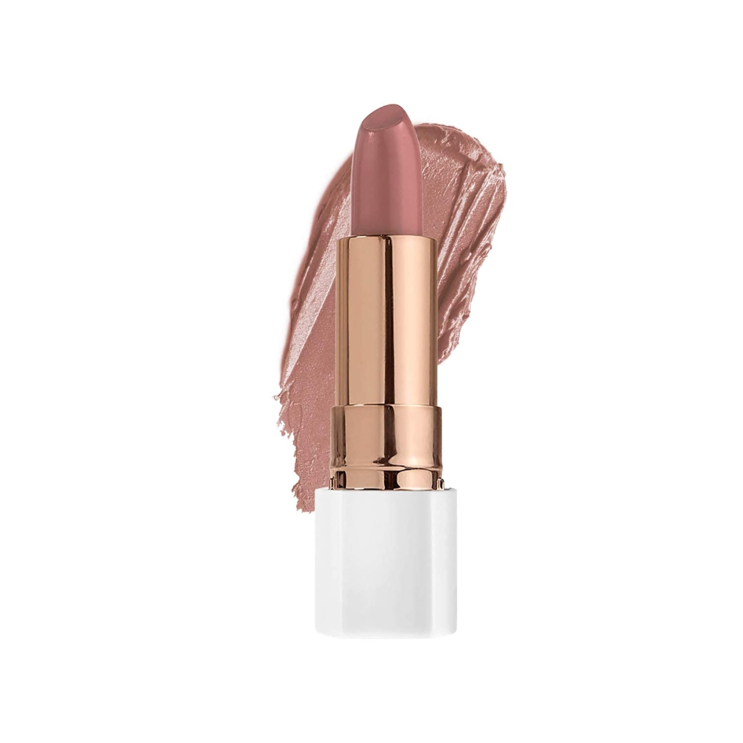 FLOWER BEAUTY Petal Pout Lipstick - Nourishing & Highly Pigmented Lip Color with Antioxidants, Matte Finish - Spiced Petal