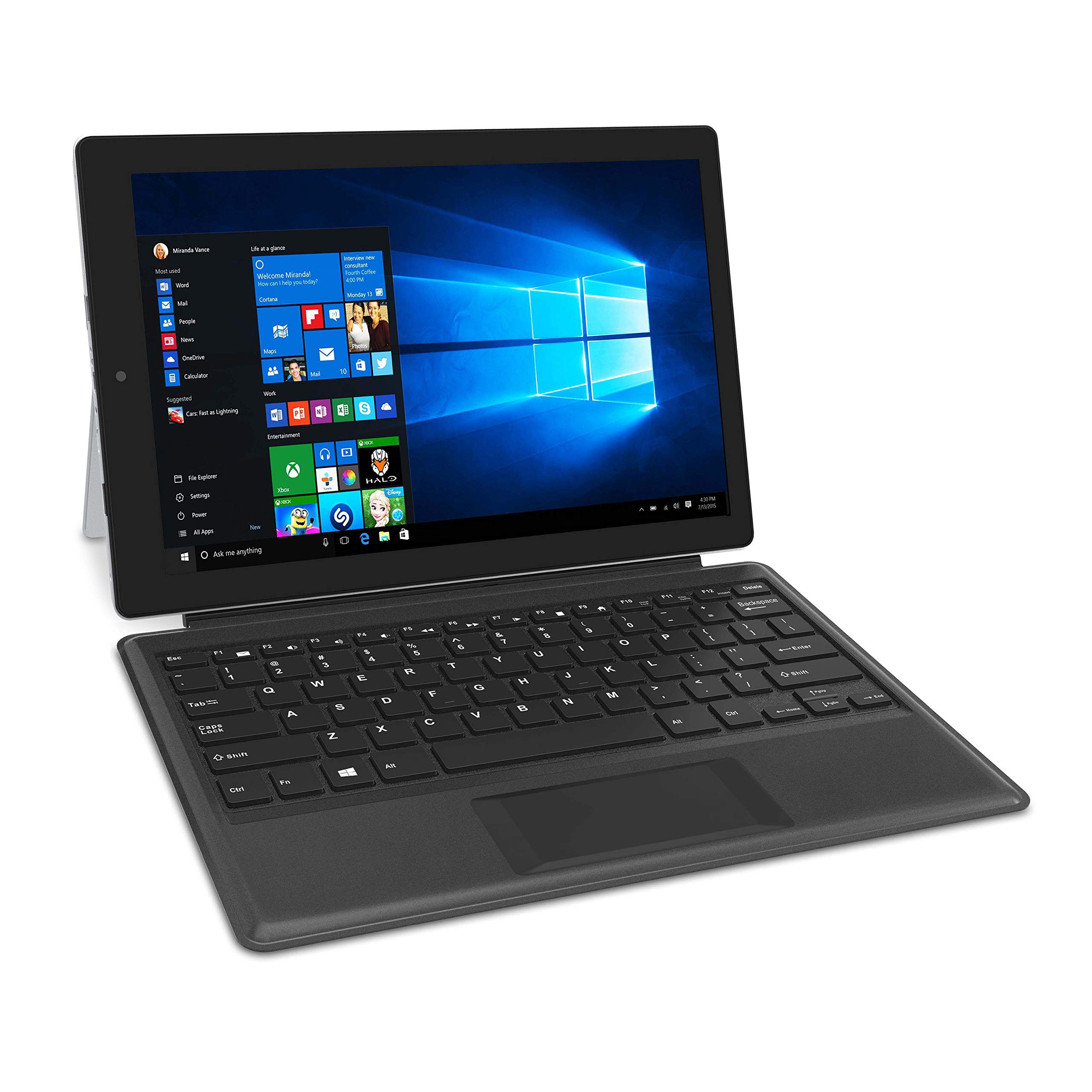 RCA 12.2" Windows 10 2-in-1 Tablet with Travel Keyboard