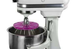 whisk wiper® pro compatible with kitchenaid bowl-lift stand mixers - mix without the mess - the ultimate stand mixer accessory - only compatible with 6-wire whisks (color: violet)