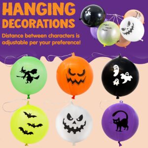 JOYIN 36 Pieces Halloween Punch Balloons for Halloween Punching Balloon Party Favor Supplies Decorations, Trick or Treat Toys, Halloween School Classroom Game