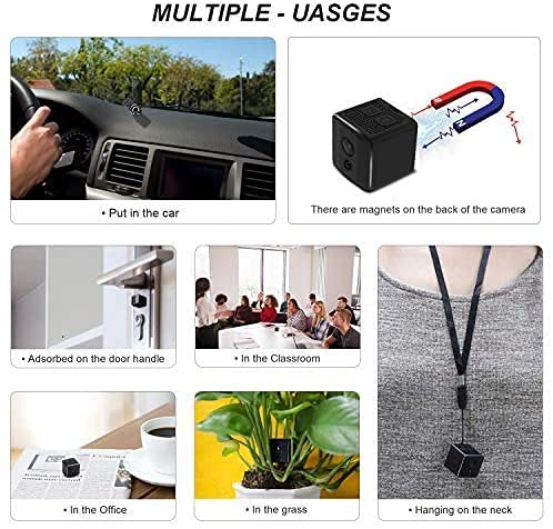 Mini Spy Camera 1080P Cop Cam As Seen On TV- Camera Wireless Hidden -Nanny Cam with Night Vision and Motion Detection-Built-in Battery-No WiFi Needed