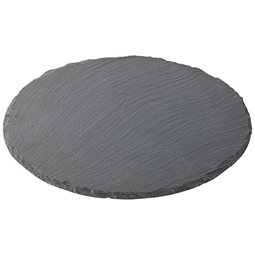 Slate Cheese Boards 7.8 inch Solid Stone Tray Charcuterie Boards, Cheese and Meat Serving Board for Home, Restaurant,Cafe Use (Round)