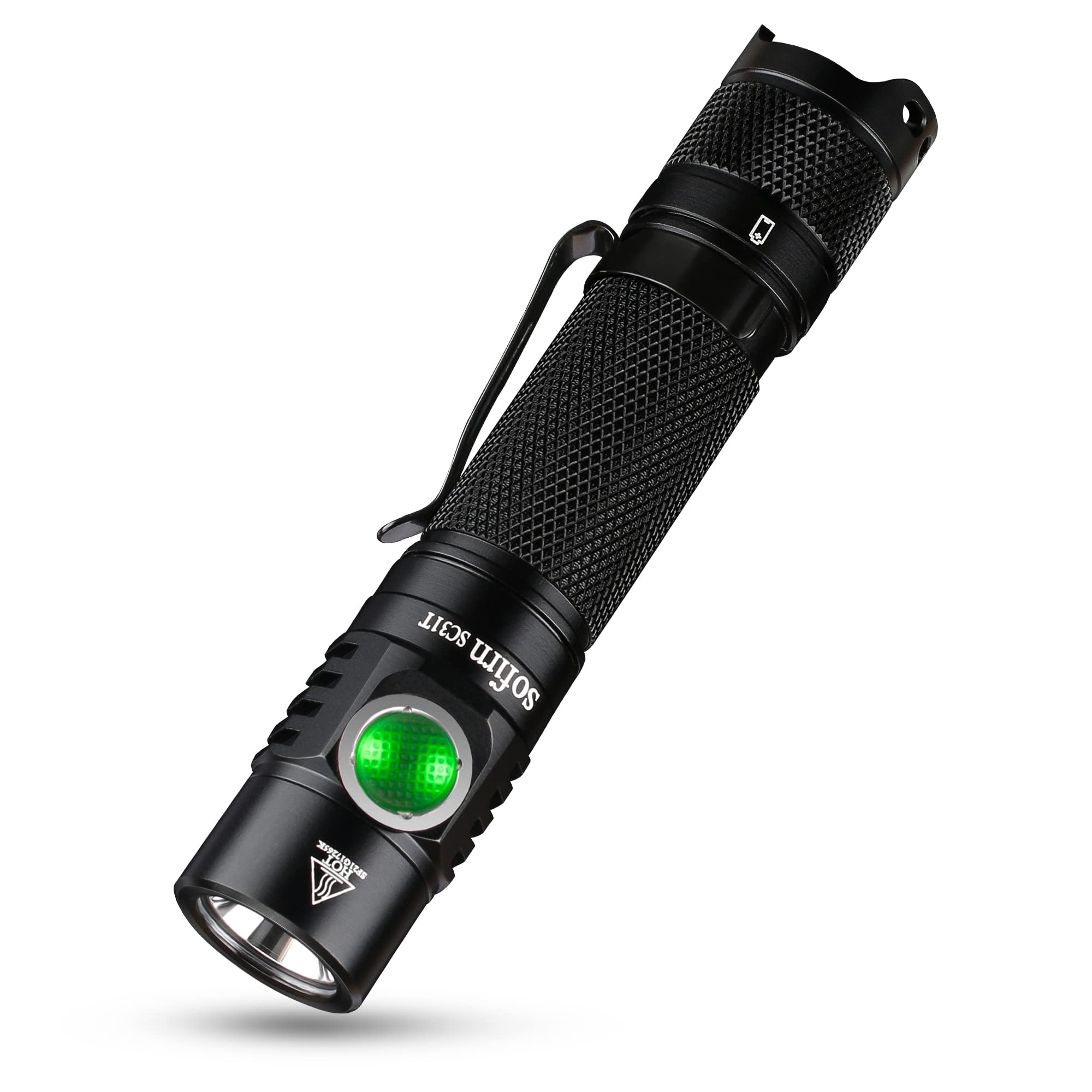 sofirn SC31T Rechargeable Flashlight 2000 Lumens, Tactical Flashlight with Powerful SST40 6500K LED, for EDC Camping Hiking Fishing Dog Walking (SC31T-Kit)