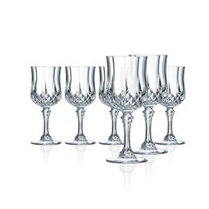 cristal d'arques longchamp 2 ounce cordial glass, set of 6, 6 count (pack of 1), clear